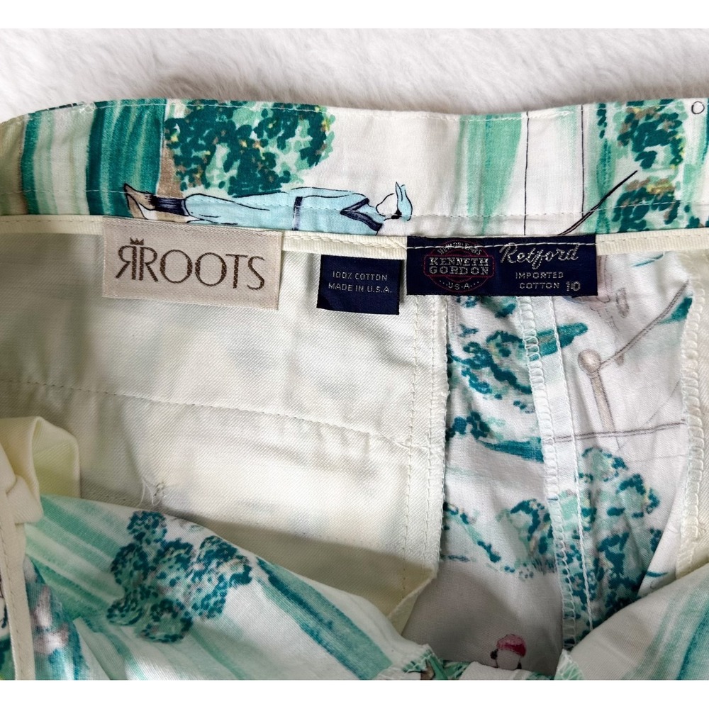 Vtg Tail Colorful Floral Pleated Tennis Golf High Waist Shorts Pockets Sz 10 - Picture 4 of 11